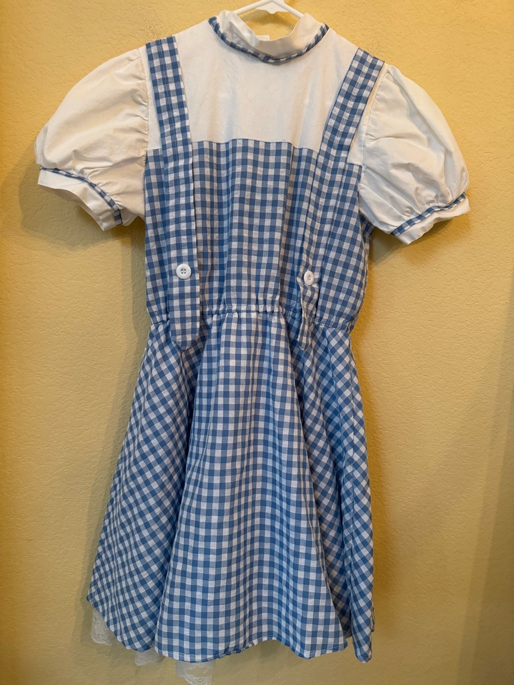 The Wizard of Oz Dorothy Blue & White Gingham Dress Adult Size Small